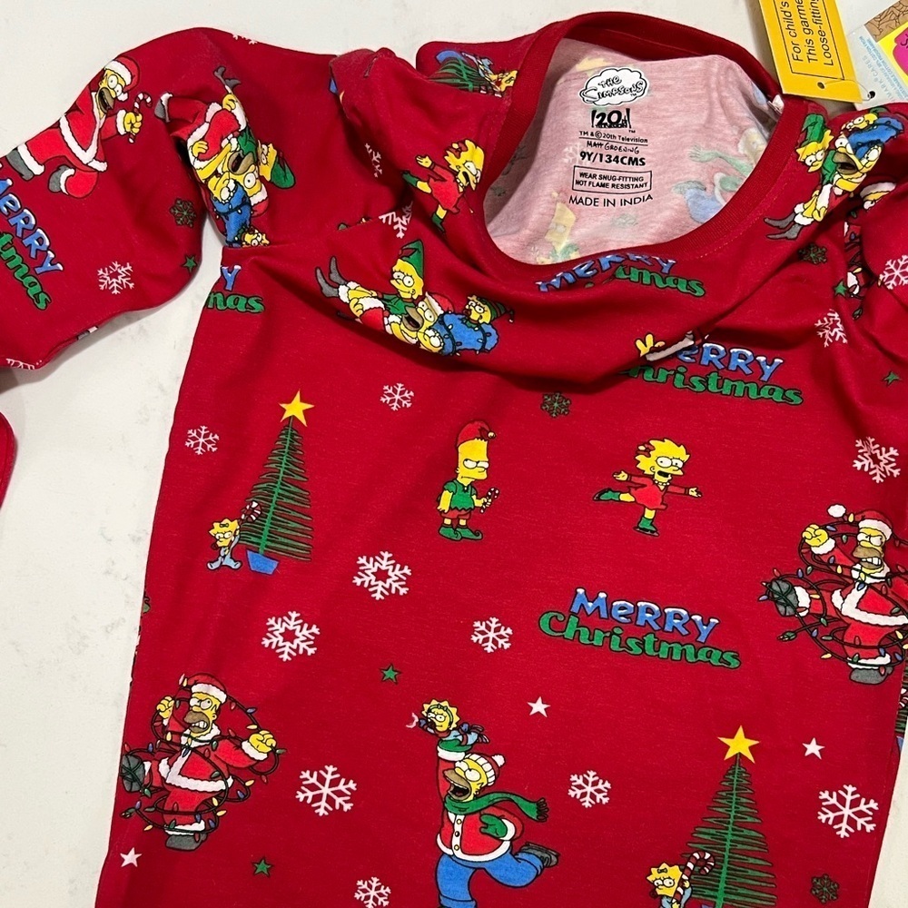 Festive Holiday Kids Pajama Set - Red - Picture 9 of 10